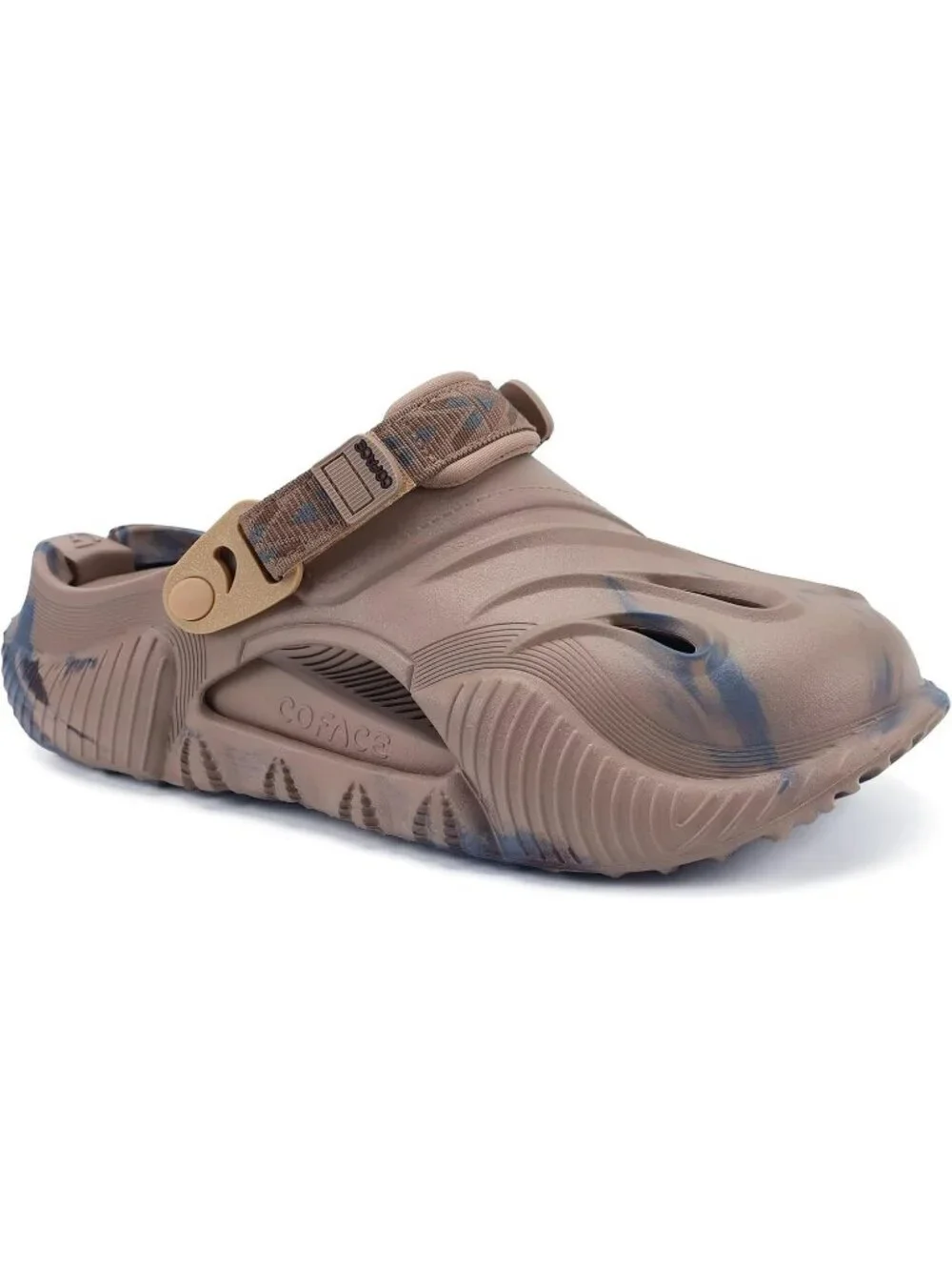 Men's Camo Beige Brown Recovery Clogs Orthopedic Mules Thick Sport Sandal Shoes